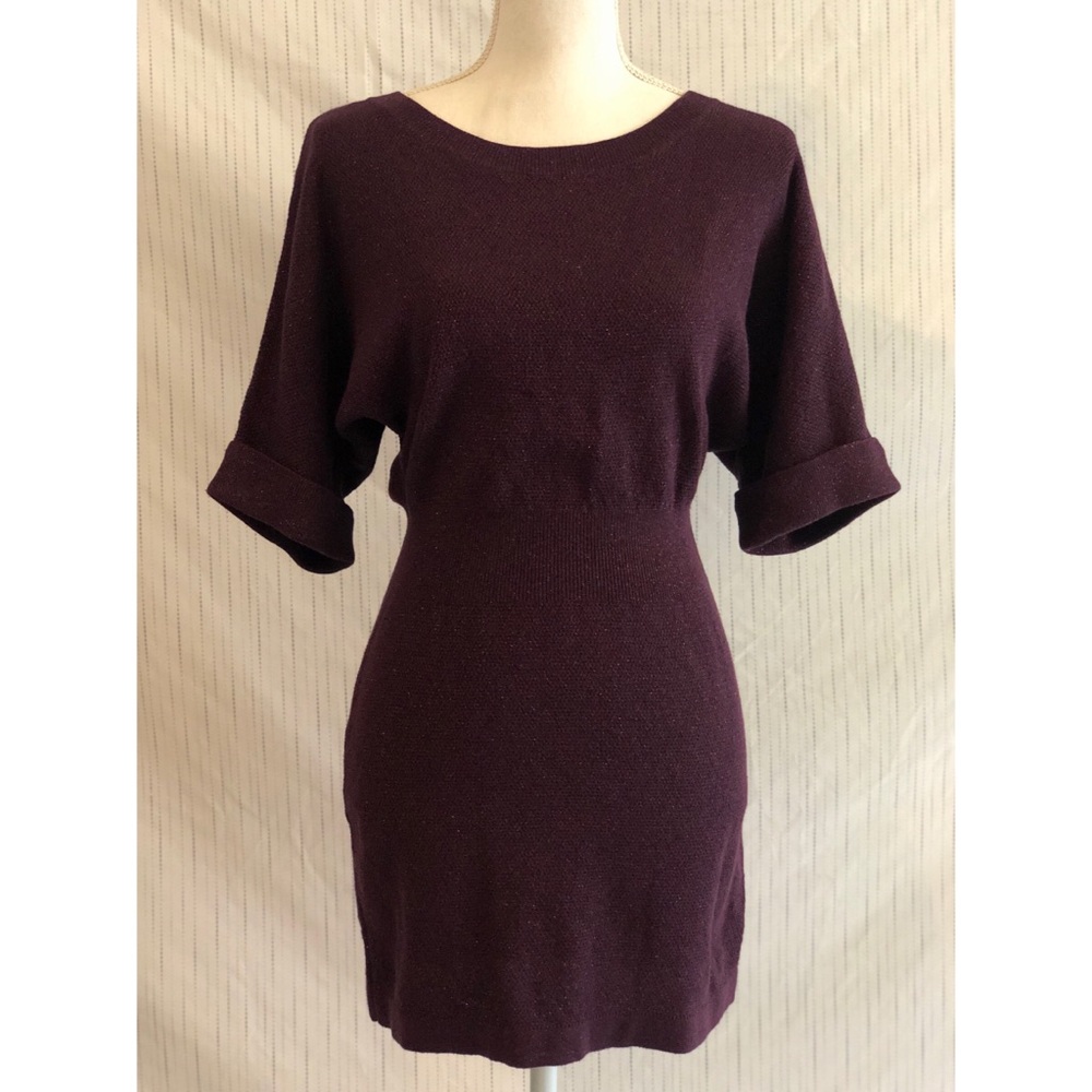 EXPRESS Glittery purple fitted dress